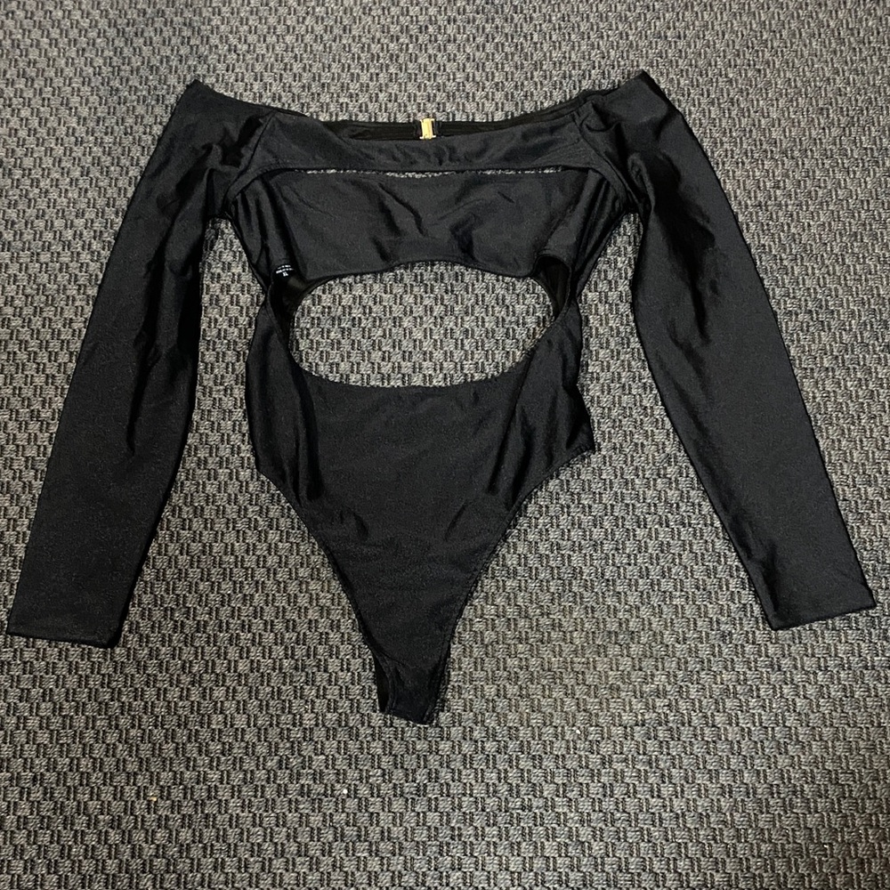 Kith Black Cut-Out One Piece Swimsuit